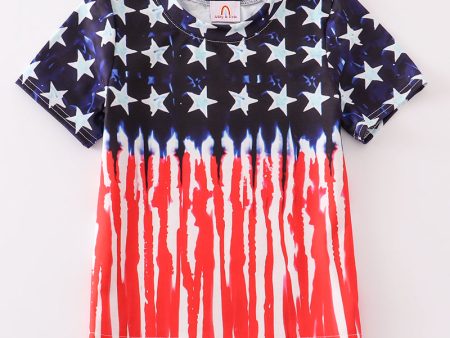 Patriotic flag print boy top Online