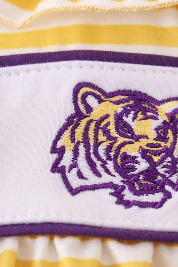 Yellow tiger embroidery LSU girl bubble Online Hot Sale