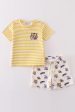 Yellow tiger embroidery LSU boy set Cheap