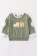 Green train pumpkin applique boy top For Discount