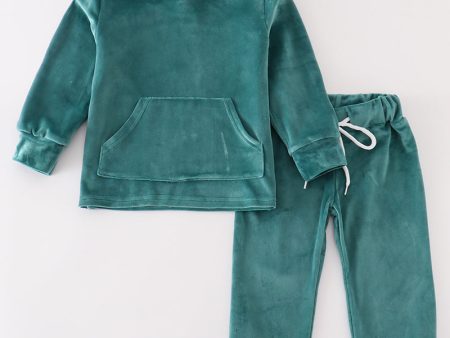 Baby forest velvet boy hoodie set Hot on Sale