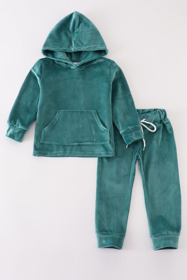 Baby forest velvet boy hoodie set Hot on Sale