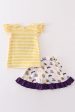 Yellow tiger applique LSU girl set Online