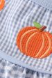 Blue gingham pumpkin embroidery girl set Online