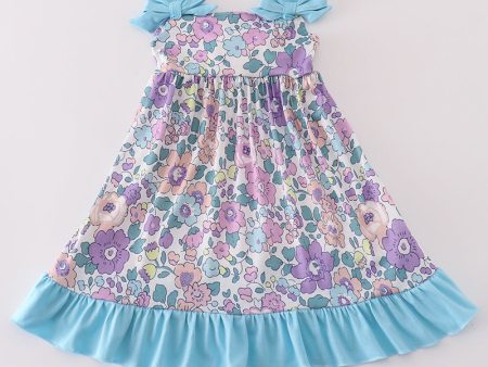 Blue floral print strap dress Sale