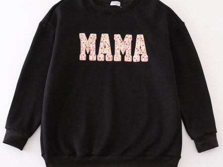 Black MAMA applique women sweatshirt Online