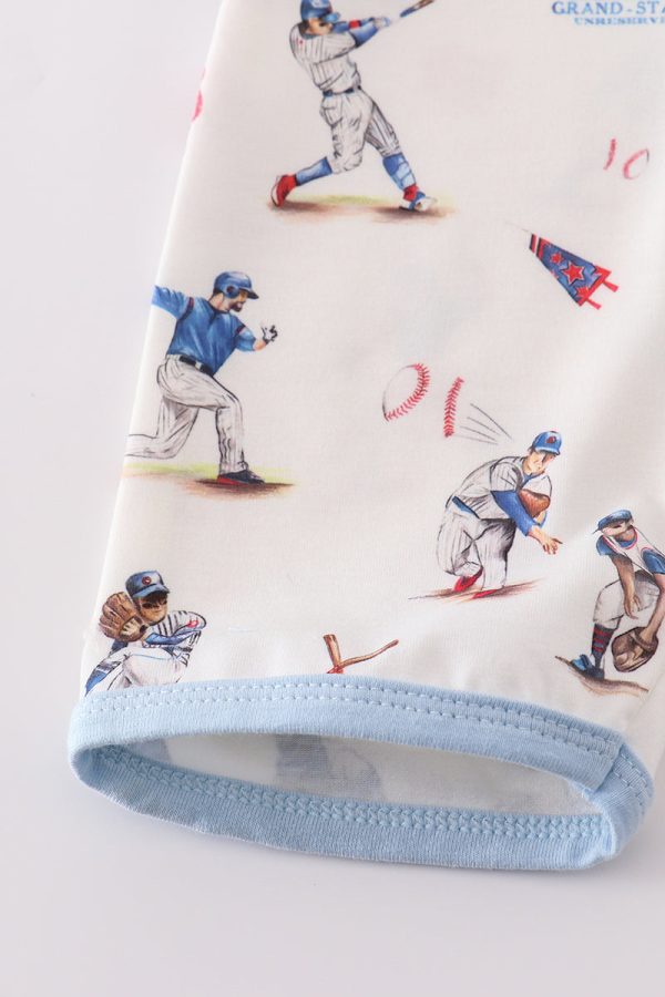 Baseball print boy romper Online Hot Sale