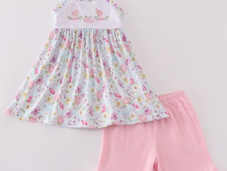 Butterfly floral embroidery girl set Online