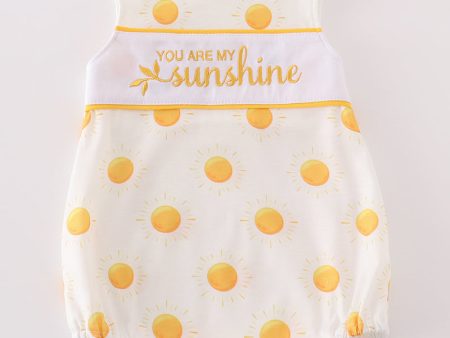 Yellow you are my sunshine embroidery boy bubble on Sale