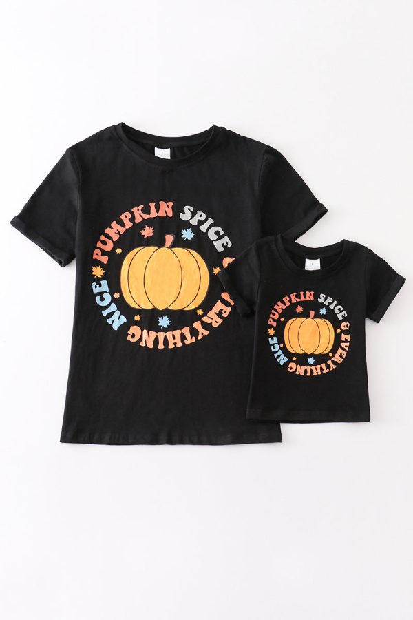 Black halloween girl top mommy & me Discount