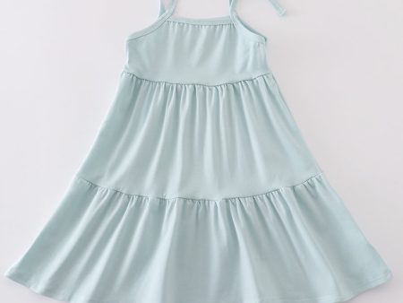 Blue tiered strap girl dress on Sale