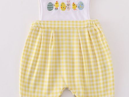 Yellow bunny egg embroidery boy jonjon Discount