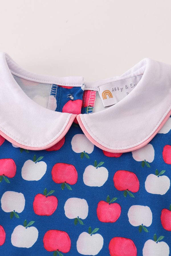 Apple print pocket dress Supply