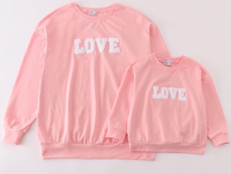 Valentine s day love french knot mom&me top Discount