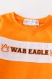 Orange WAR EAGLE embroidery boy top Cheap