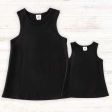 Black blank basic kids teens adult tank top Cheap