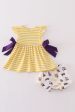 Yellow tiger embroidery LSU girl bloomer set Cheap