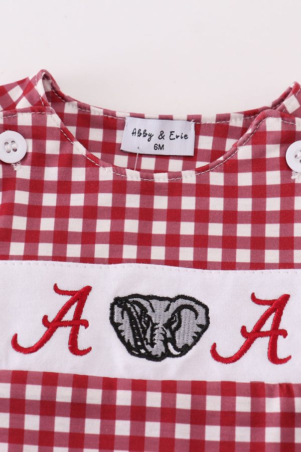 Alabama embroidery boy gingham jonjon Cheap