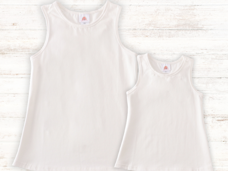 White blank basic kids teens adult tank top Sale