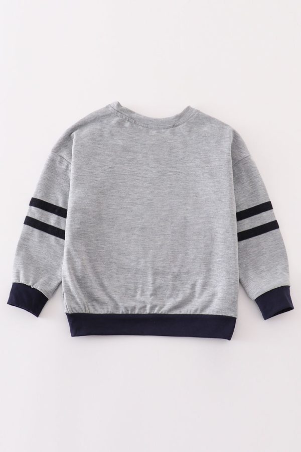 Grey football applique boy top Online