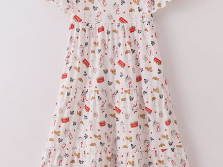 Red the lord s chicken print mom dress For Discount