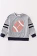 Grey football applique boy top Online