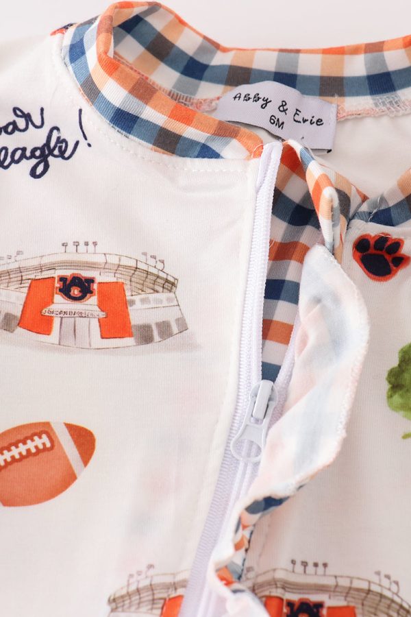 Auburn football tiger girl romper Hot on Sale