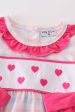 Valentine s day heart embroidery girl plaid bubble Cheap