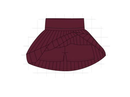 Maroon Pleats active skorts Sale