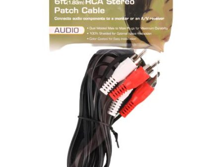 WHOLESALE UNINEX RCA STEREO PATCH CABLE 6FT SOLD BY CASE Cheap