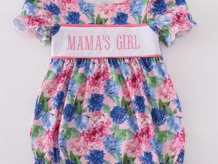 Blooming love MAMA S GIRL embroidery girl bubble For Sale