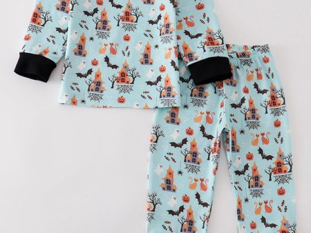 Blue halloween boy pajamas set Fashion