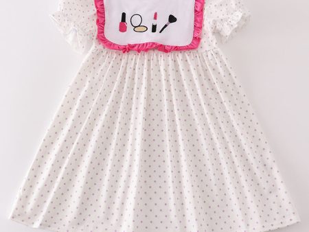 Rose makeup embroidery girl dress Online now