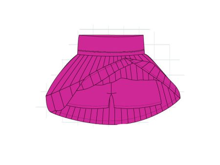 Hot pink Pleats active skorts Sale