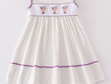 White floral embroidery dress For Discount