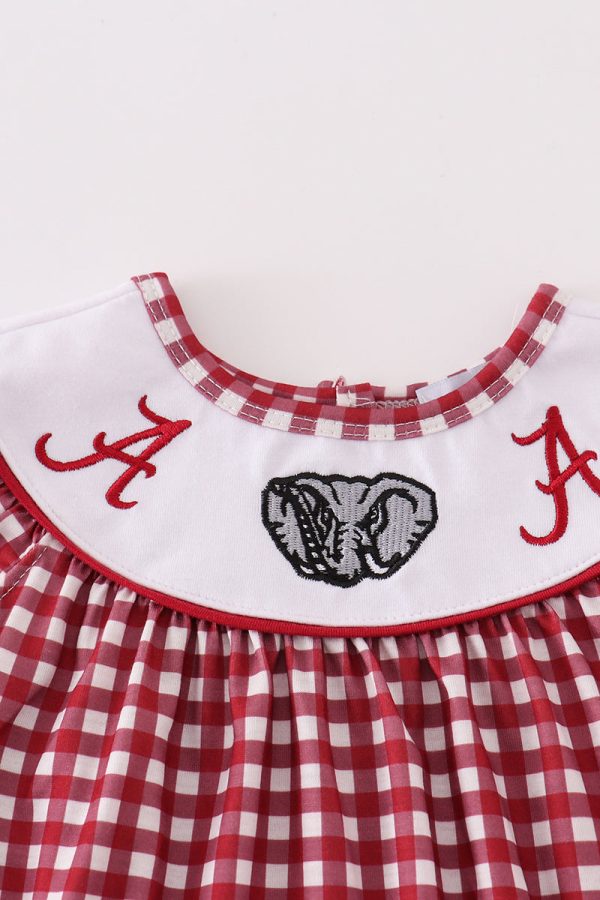 Alabama embroidery girl gingham bubble Online Hot Sale