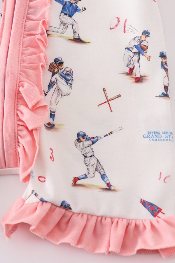 Baseball print girl romper Fashion