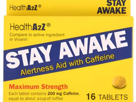 WHOLESALE HEALTHA2Z STAY AWAKE CAFFEINE 200MG 16 TABLETS SOLD BY CASE Hot on Sale