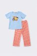 Blue pumpkin truck applique boy set Online Sale