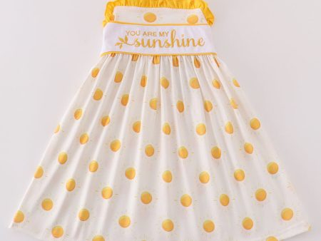 Yellow you are my sunshine embroidery dress Hot on Sale