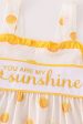 Yellow you are my sunshine embroidery girl set For Cheap