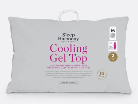 Sleep Harmony BCNA Cooling Gel Top Memory Foam Pillow Hot on Sale