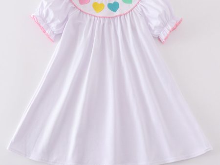 Valentine s day heart embroidery girl dress Online now