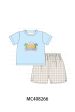 Blue easter he is risen applique boy set For Cheap