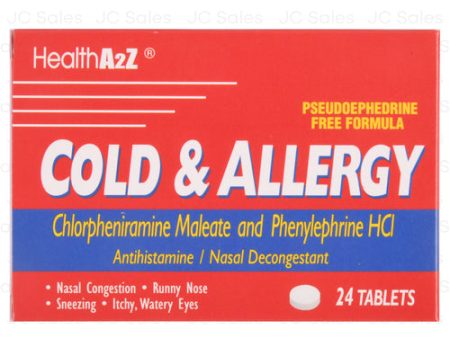 WHOLESALE HEALTHA2Z COLD & ALLERGY 24 TABLETS SOLD BY CASE Discount