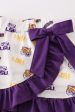 Yellow tiger applique LSU girl set Online