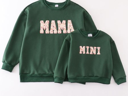 Forest MAMA&MINI applique fleece mom&me sweatshirt Discount