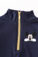 Navy character embroidery boy zipper pullover Online Hot Sale