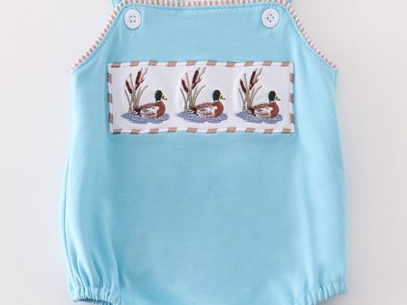 Blue duck embroidery boy bubble Online Hot Sale