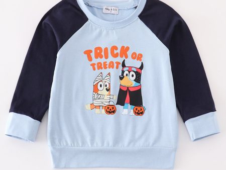 Blue halloween character boy top Fashion